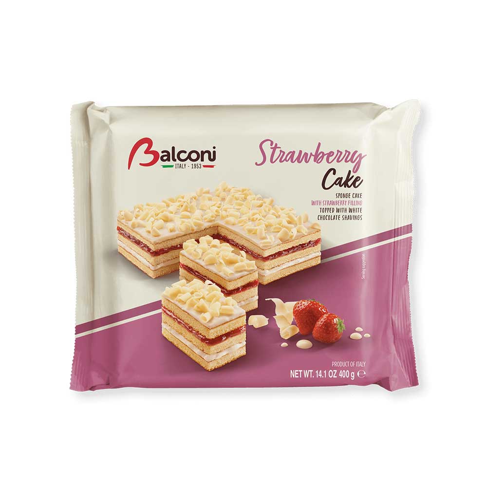 Balconi-Strawberry-cake-1.jpg BALCONI CAKE STRAWBERRY 400G - الصورة 1