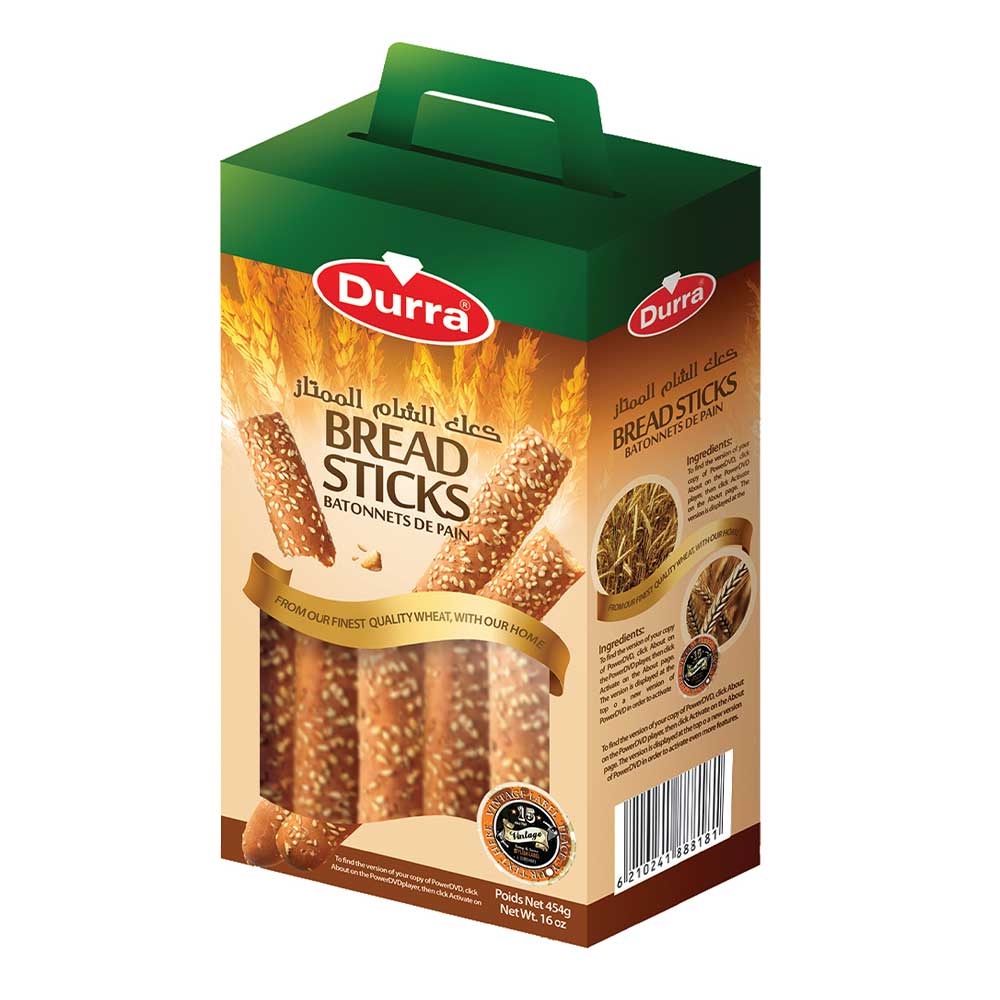 Durra-bread-sticks-1.jpg DURRA BREAD STICKS KAAK SKORPOR(SESAM) 454G - Bild 1