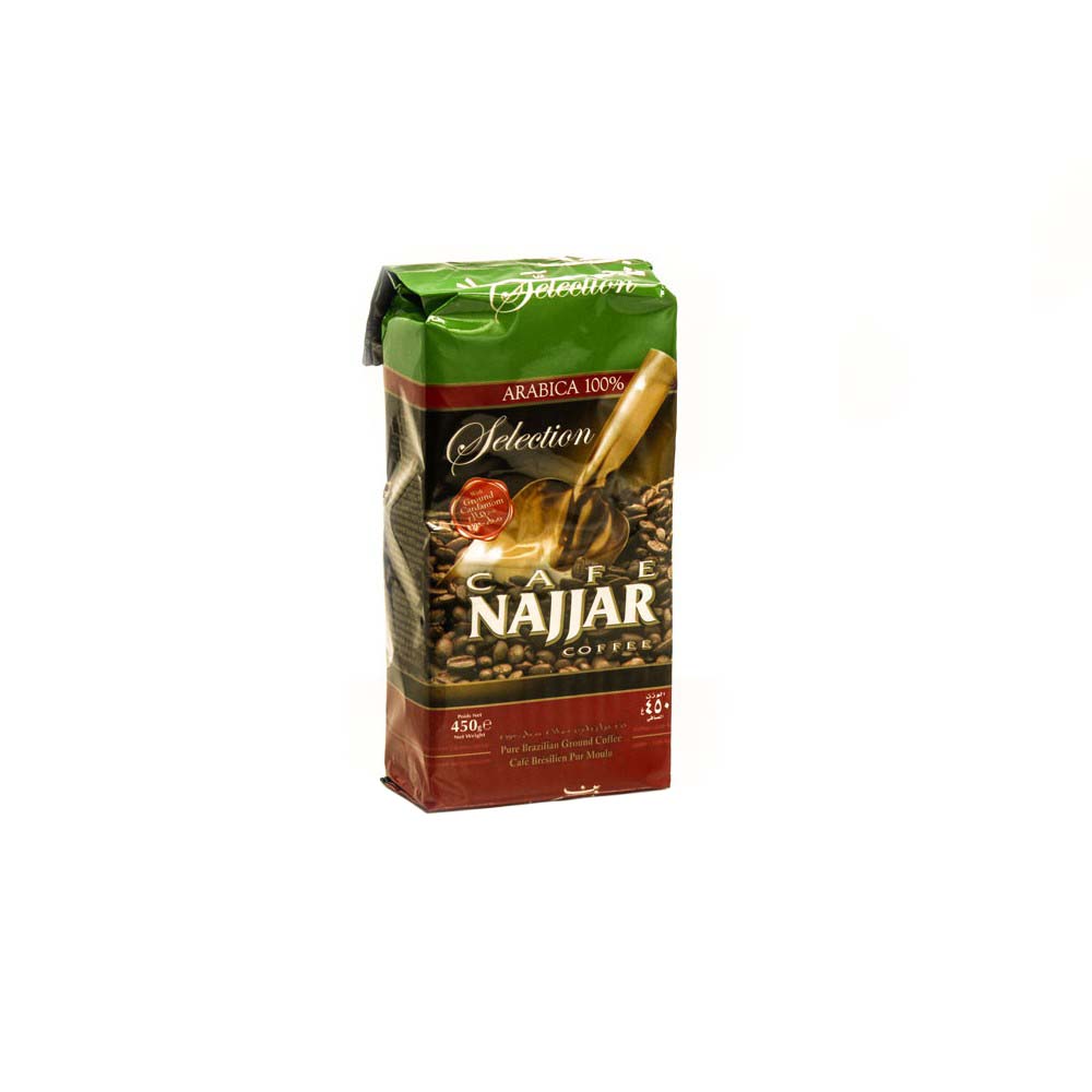 Najjar-Arabiskt-kaffe-450g-بن-نجار-مع-هال-1.jpg NAJAR KAFFE MED KARDEMUMMA 450G - Bild 1
