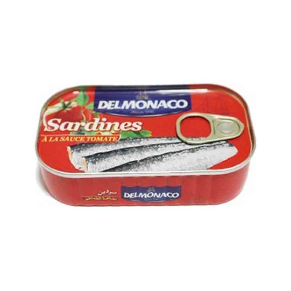delmonaco-sardiner.jpg DELMONACO SARDINER I TOMAT 125G - الصورة 1