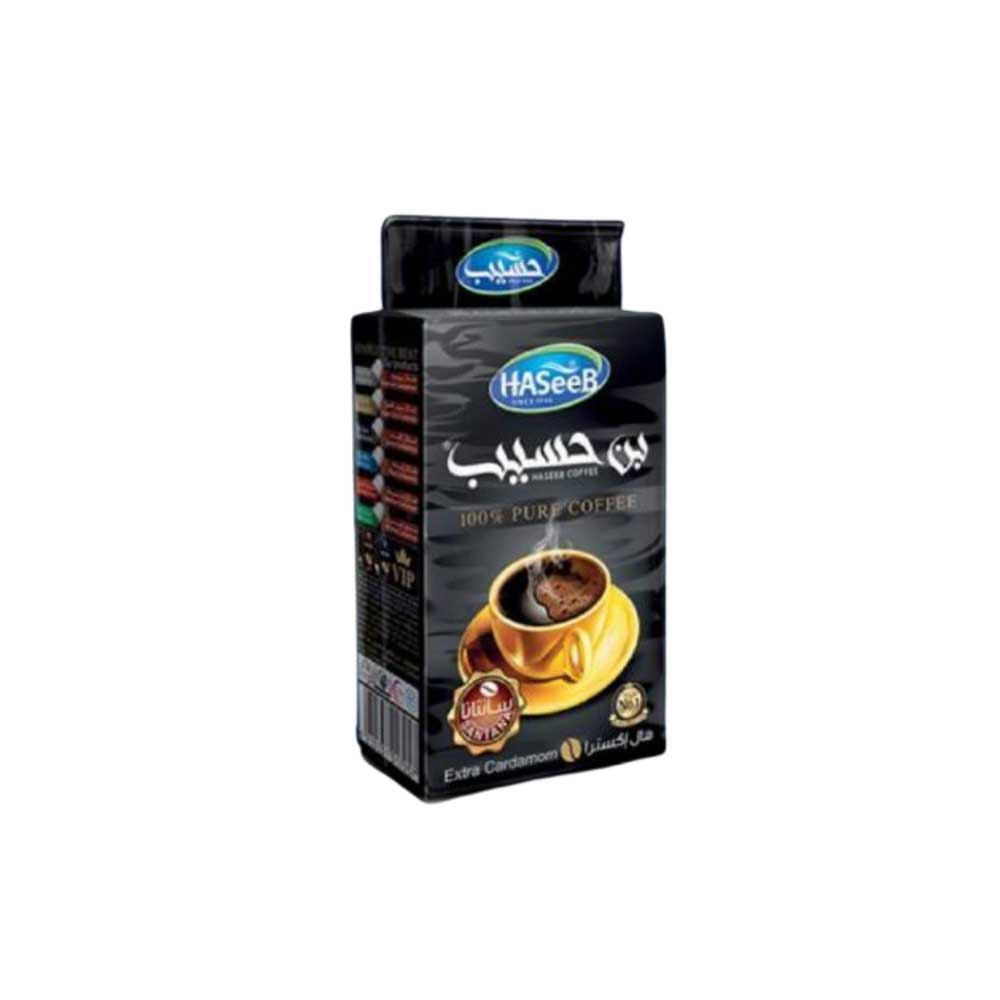 haseeb-extra-kardemumma-بن-حسيب-هيل-اكسترا-1.jpg HASEEB EXTRA KARD SVART 500G - الصورة 1